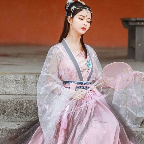 Women Hanfu Female Chinese Style Fairy Teens Girl Vintage Cosplay Costume Party - Picture 4 of 9